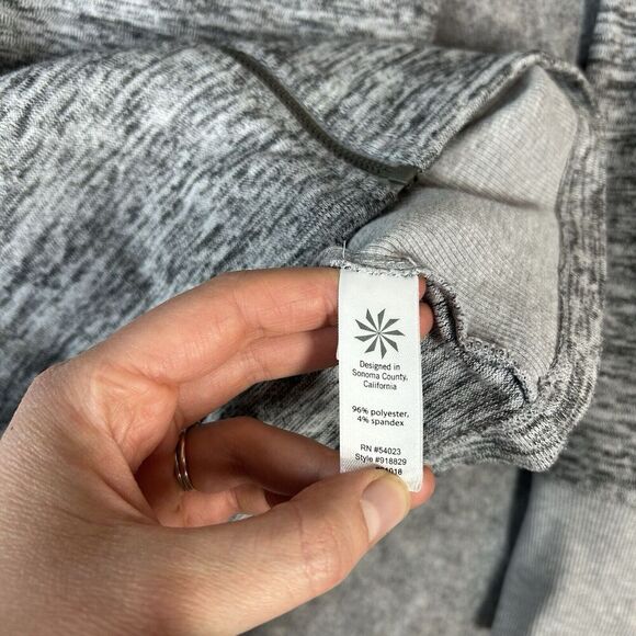 Athleta Blissful CYA Jacket Womens Large Full Zip Heather Gray Hoodie Athletic - Picture 11 of 11